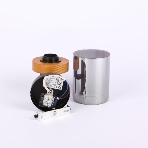 Lampă de masă FINCA 1xE27/40W/230V metal/lemn Globo 15557T