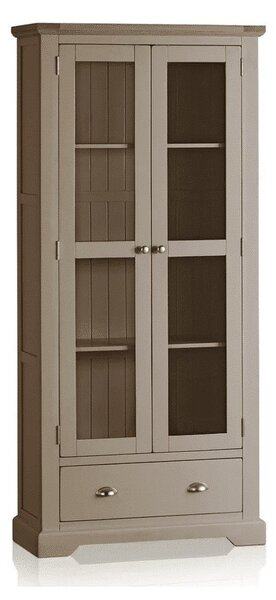 Vitrină lemn masiv gri Ives II Personalizabilă, 87 × 36 × 189 cm