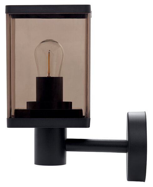 Lampă de perete de exterior 1xE27/60W/230V IP44 negru/maro fumuriu