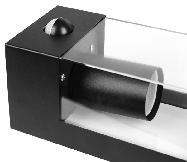 Aplică de perete pentru exterior cu senzor 1xE27/15W/230V IP44 neagră