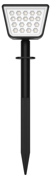 Lampă solară LED RGBW cu senzor, 3,7 V, IP54, 1200 mAh, neagră