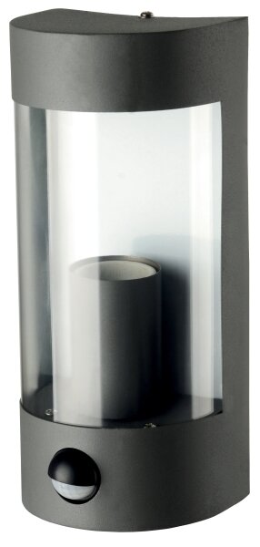 Lampă de perete pentru exterior cu senzor integrat, 1xE27/15W/230V, IP44, neagră