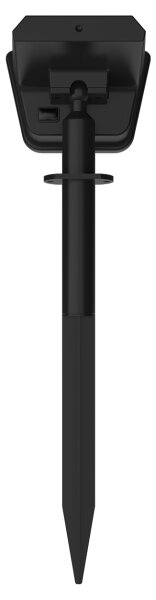 Lampă solară LED RGBW cu senzor, 3,7 V, IP54, 1200 mAh, neagră