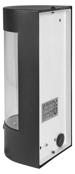Lampă de perete pentru exterior cu senzor integrat, 1xE27/15W/230V, IP44, neagră
