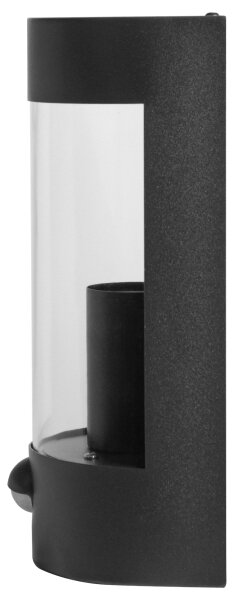 Lampă de perete pentru exterior cu senzor integrat, 1xE27/15W/230V, IP44, neagră