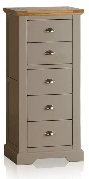Bufet lemn masiv gri Ives Personalizabilă, 54 × 41 × 117 cm