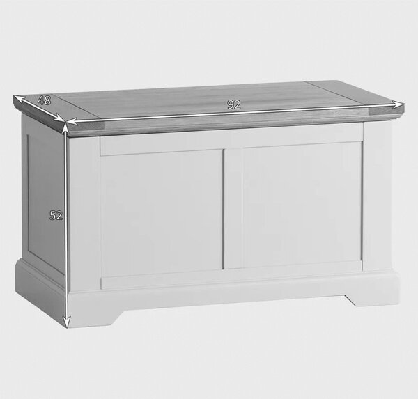 Băncuță lemn masiv gri Ives Personalizabilă, 92 × 48 × 52 cm