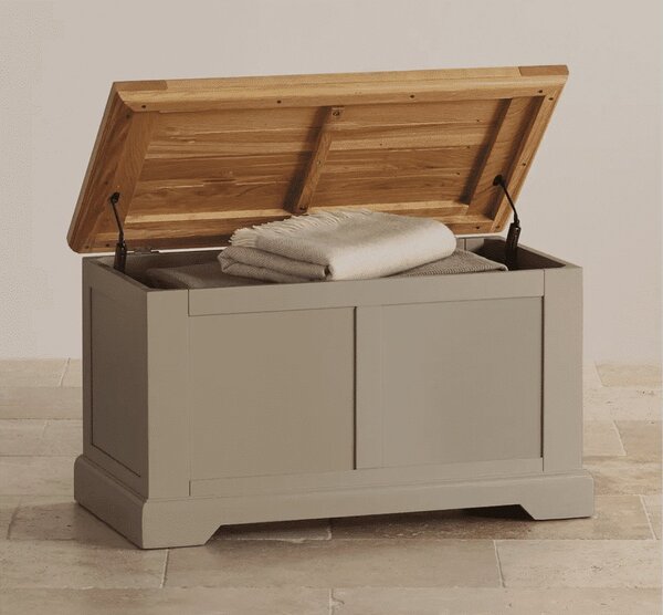 Băncuță lemn masiv gri Ives Personalizabilă, 92 × 48 × 52 cm