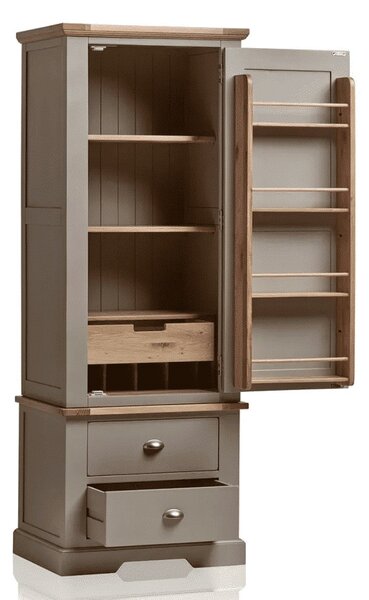 Dulap lemn masiv gri Ives Personalizabilă, 70 × 51 × 185 cm