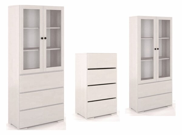 Set lemn masiv alb Living TerraCraft