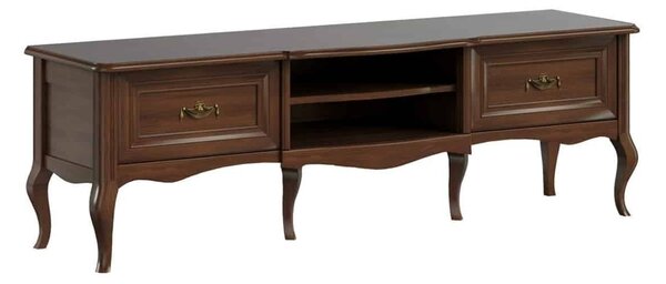 Comodă TV lemn masiv nuc Alexandros II, 178,6 × 49,8 × 55,7 cm