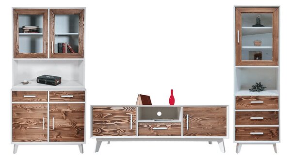 Set lemn masiv natur Living Timeless I -Alb