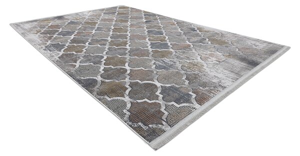 Covor LUCE 75 modern marocani Trellis vintage - structural gri / muştar