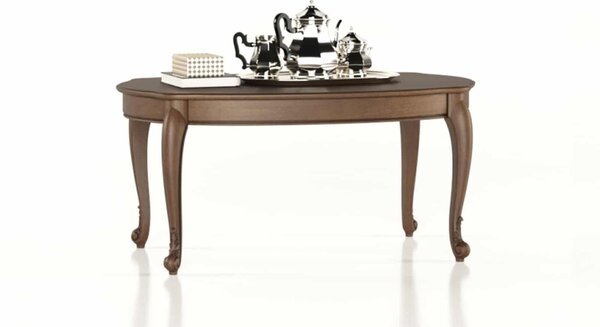 Măsuță lemn masiv de Cafea Celisea, 110 × 71 × 52 cm