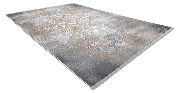 Covor LUCE 84 modern ornament vintage - structural gri / muştar