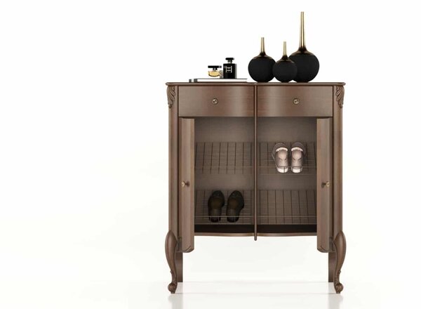 Dulap lemn masiv Pantofi Celisea, 101,5 × 49 × 118 cm