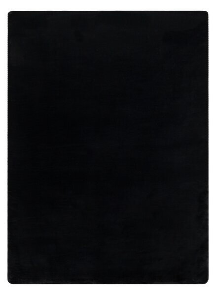 Covor modern de spălat POSH shaggy negru, antiderapant, gros