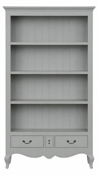 Bibliotecă lemn masiv Jolie, 124 × 43 × 200 cm