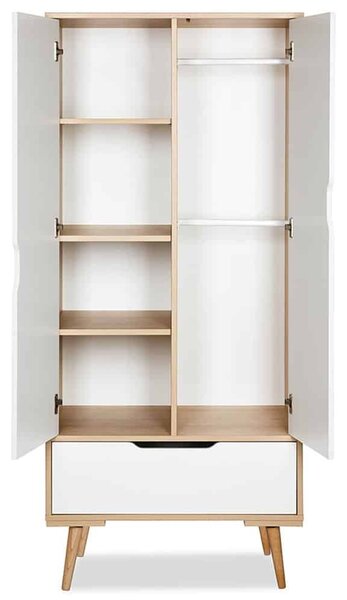 Dulap lemn masiv natur Copii Sophie, 80 × 50 × 180 cm