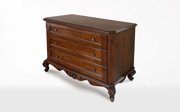 Comodă lemn masiv nuc Palermo, 122.7 × 51 × 95 cm