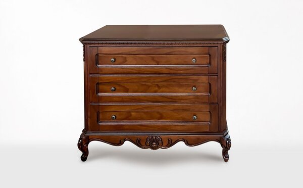 Comodă lemn masiv nuc Palermo, 122.7 × 51 × 95 cm
