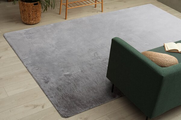 Covor modern de spălat POSH shaggy gri, antiderapant, gros