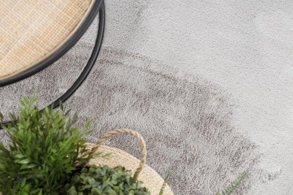 Covor modern de spălat POSH shaggy gri, antiderapant, gros