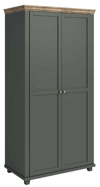 Dulap lemn masiv Jardon 2 Usi Grafit, 108 × 62 × 216 cm