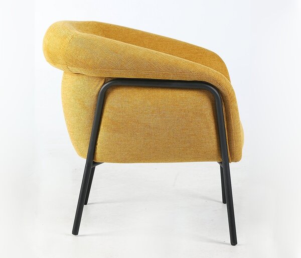 Fotoliu design CLOVER BREGO, mustareniu