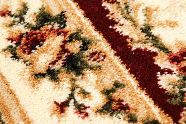 Covor Clasic Sufragerie, Model Lotos 574 210, Rosu Rosu, Dreptunghi, 80x200