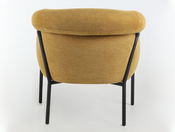 Fotoliu design CLOVER BREGO, mustareniu