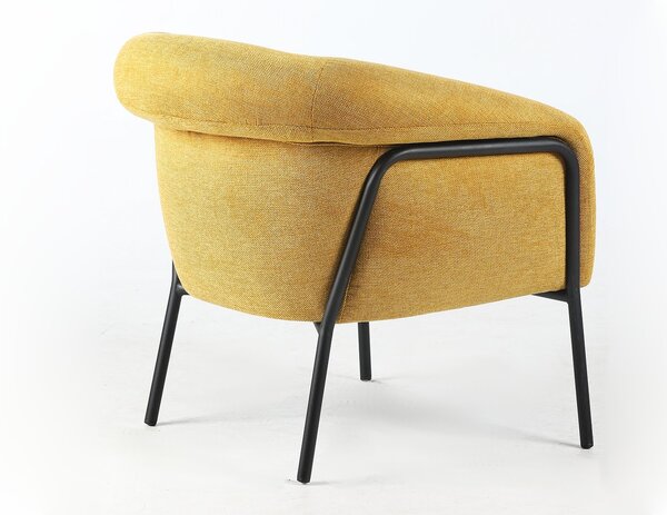 Fotoliu design CLOVER BREGO, mustareniu