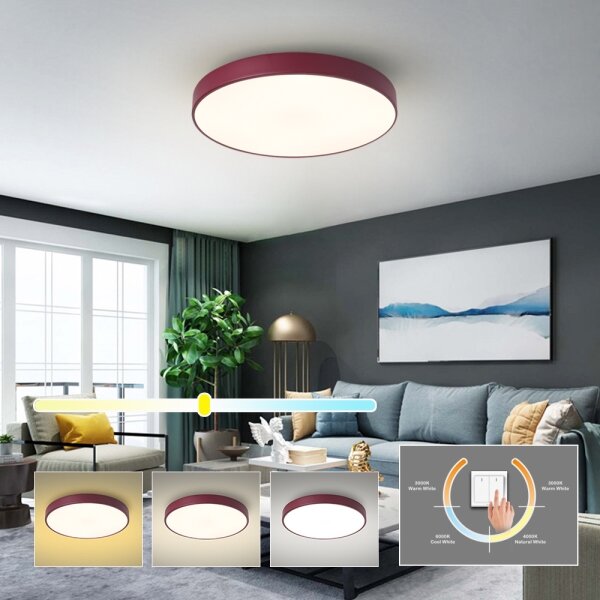 Brilagi - Plafonieră LED POOL LED/60W/230V 3000/4000/6000K 50 cm burgundiu