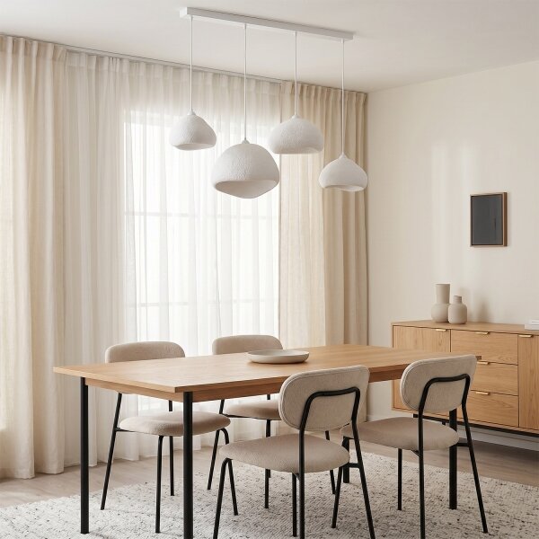 Brilagi - Lampă suspendată WABI SABI 4xE27/40W/230V albă