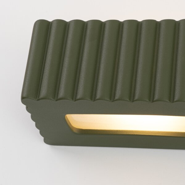 Sollux SL.1888 - Aplica de perete RIGATA 1xE27/15W/230V, ceramică, verde
