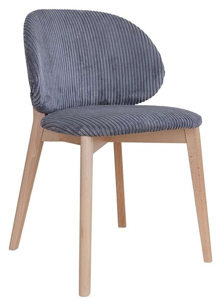 Scaun lemn masiv Nagy Gray Fag Tapițat, 51 × 46 × 79 cm