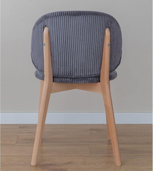 Scaun lemn masiv Nagy Gray Fag Tapițat, 51 × 46 × 79 cm