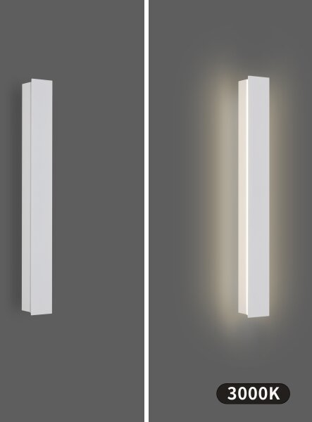 Brilagi - Aplică de perete LED LINEAR, 12W, 230V, 3000K, IP65, 50 cm, alb, CRI 90