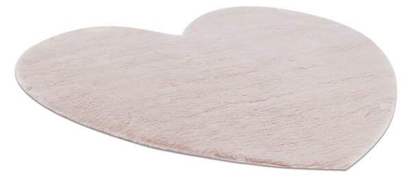 Covor lavabil modern SHAPE 3105 inima shaggy - roz roșu, antiderapant
