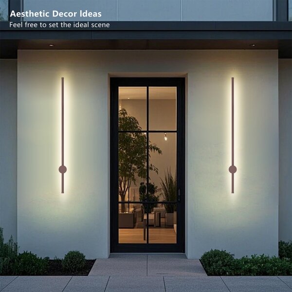 Brilagi - Aplica de exterior LED AURA LED/20W/230V 3000K IP54 97 cm maro IRC 90