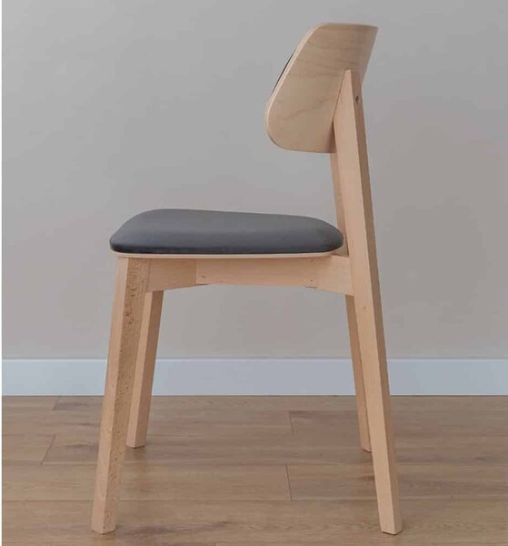 Scaun lemn masiv Novak Fag Tapițat, 46 × 43 × 80 cm