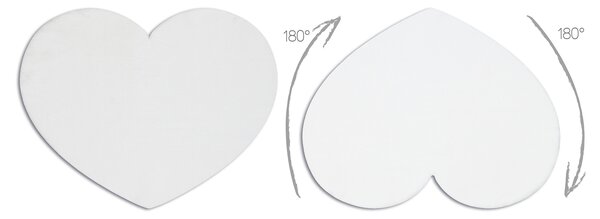 Covor lavabil modern SHAPE 3105 inima shaggy - fildeş, antiderapant