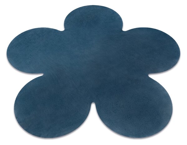 Covor lavabil modern SHAPE 3106 Floare shaggy - albastru, antiderapant