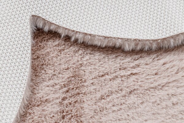 Covor lavabil modern SHAPE 3106 Floare shaggy - roz roșu, antiderapant