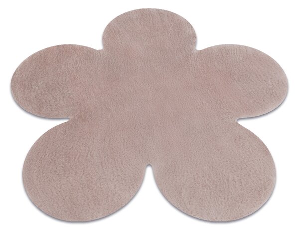 Covor lavabil modern SHAPE 3106 Floare shaggy - roz roșu, antiderapant