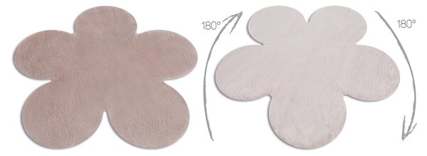 Covor lavabil modern SHAPE 3106 Floare shaggy - roz roșu, antiderapant