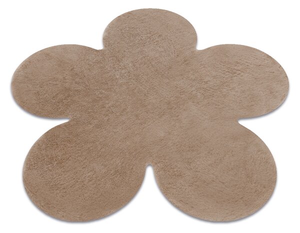 Covor lavabil modern SHAPE 3106 Floare shaggy - bej, antiderapant