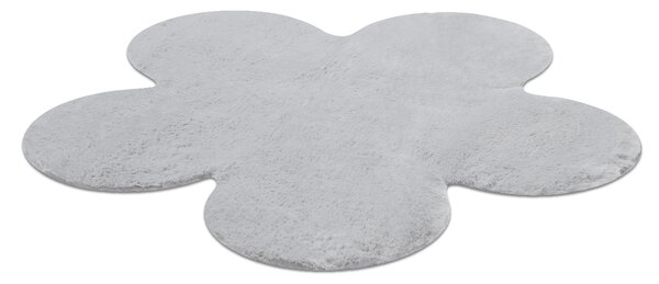 Covor lavabil modern SHAPE 3106 Floare shaggy - gri, antiderapant