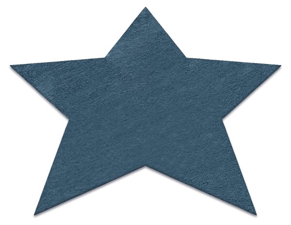 Covor lavabil modern SHAPE 3148 Stea shaggy - albastru, antiderapant