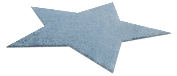 Covor lavabil modern SHAPE 3148 Stea shaggy - albastru, antiderapant